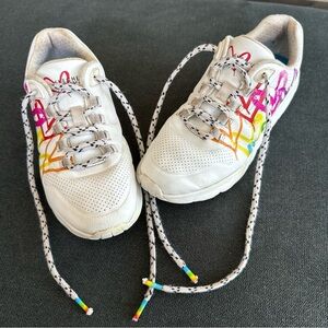 Skechers Uno Lite Love Brights Girls Sneaker White 314061L Twinkle Youth US 2.5